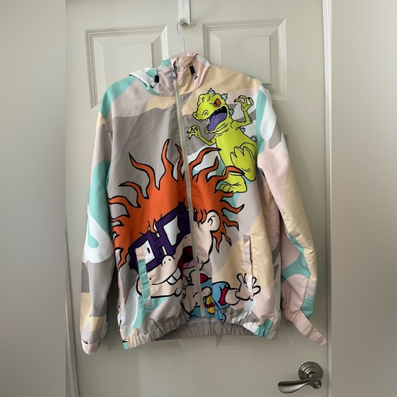 Men’s Members Only Big Chucky Rugrats Nickelodeon Windbreaker-Pastel Camo M - Picture 1 of 7